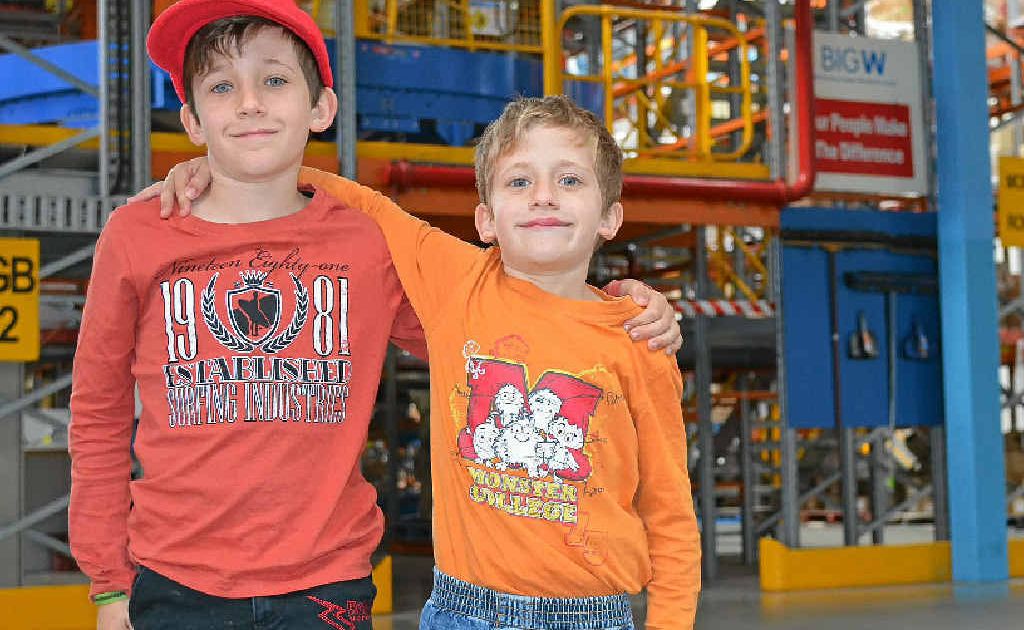Brothers Joshua and Sam Neucom were impressed by the Big W Distribution Centre.